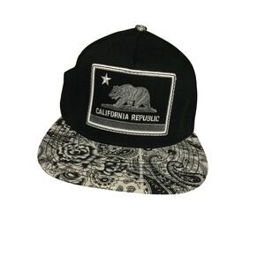 California Republic Bear Flag Baseball Cap‎ Snapback Paisley Undervisor Official